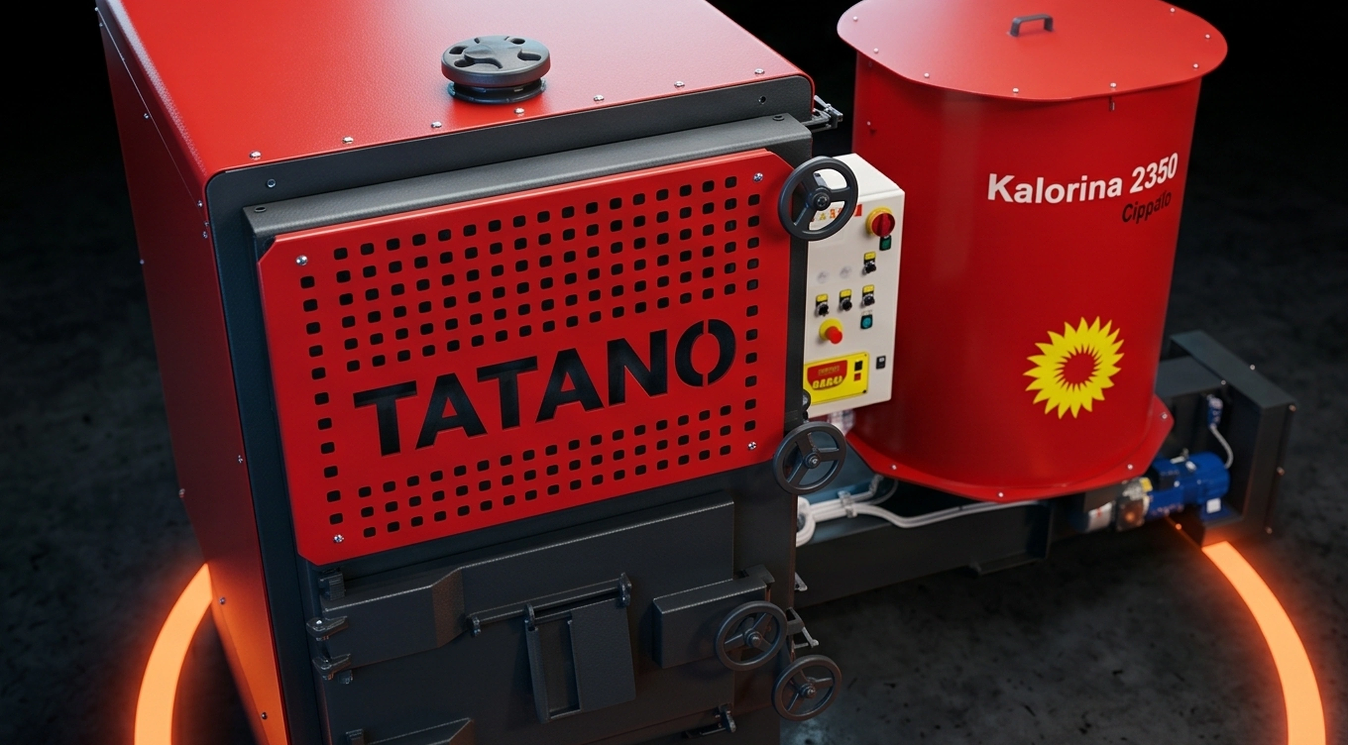 Kalorina Série 23 à grille fixe — Détail logo TATANO