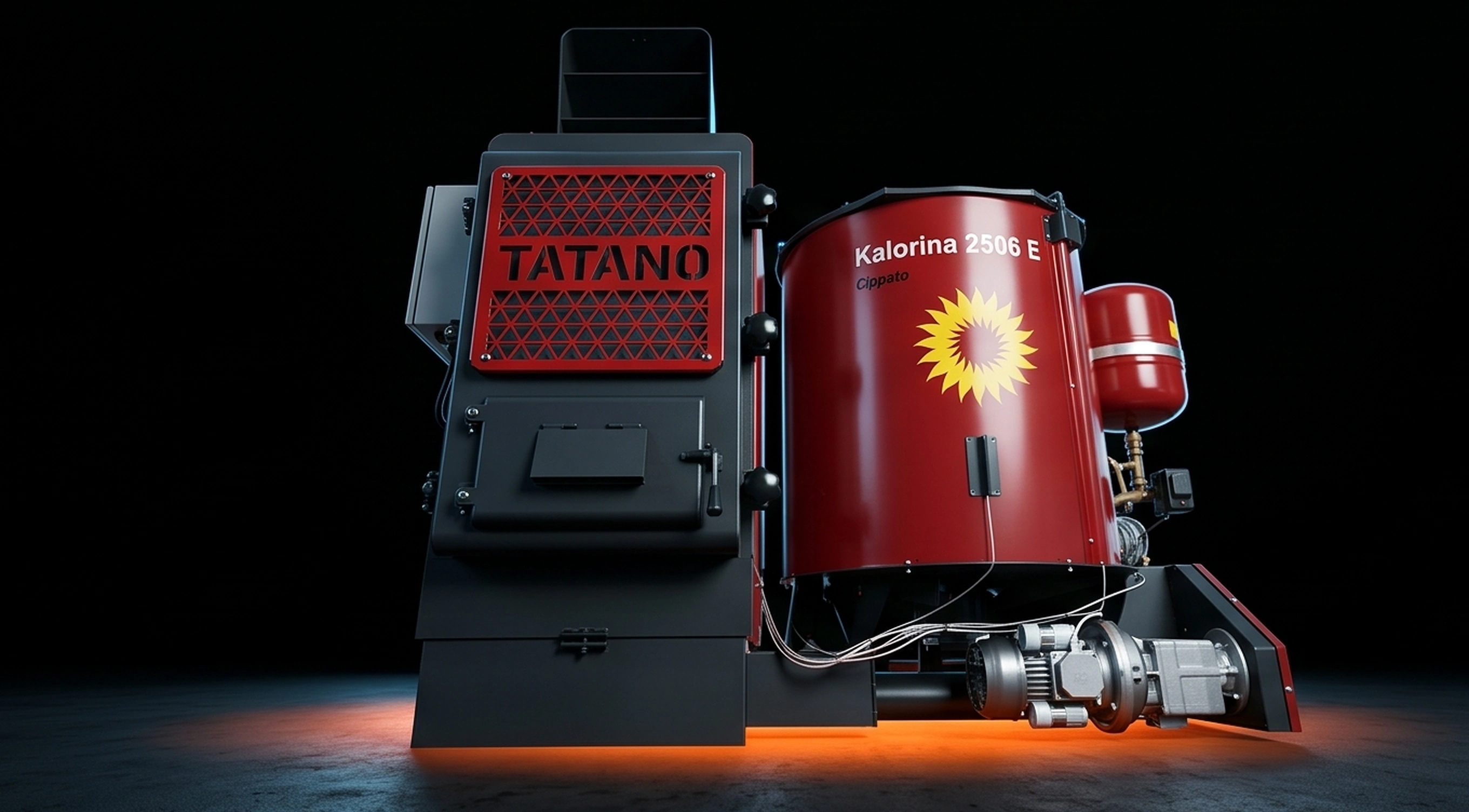 Kalorina Série 25 E (Copeaux de bois) — Détail logo TATANO