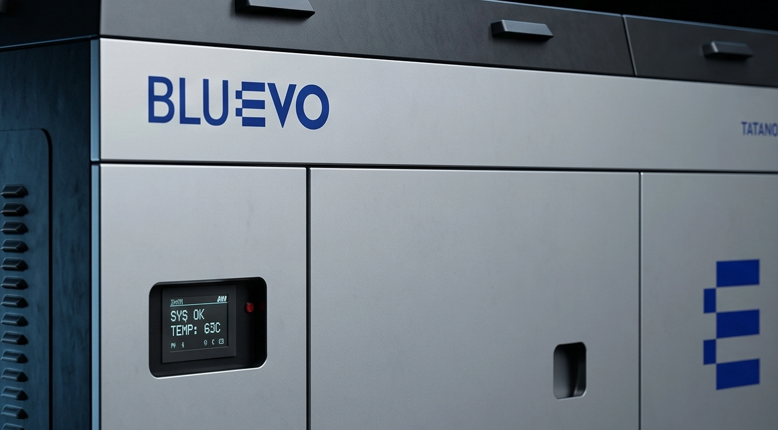 Blu Evo — Détail logo TATANO