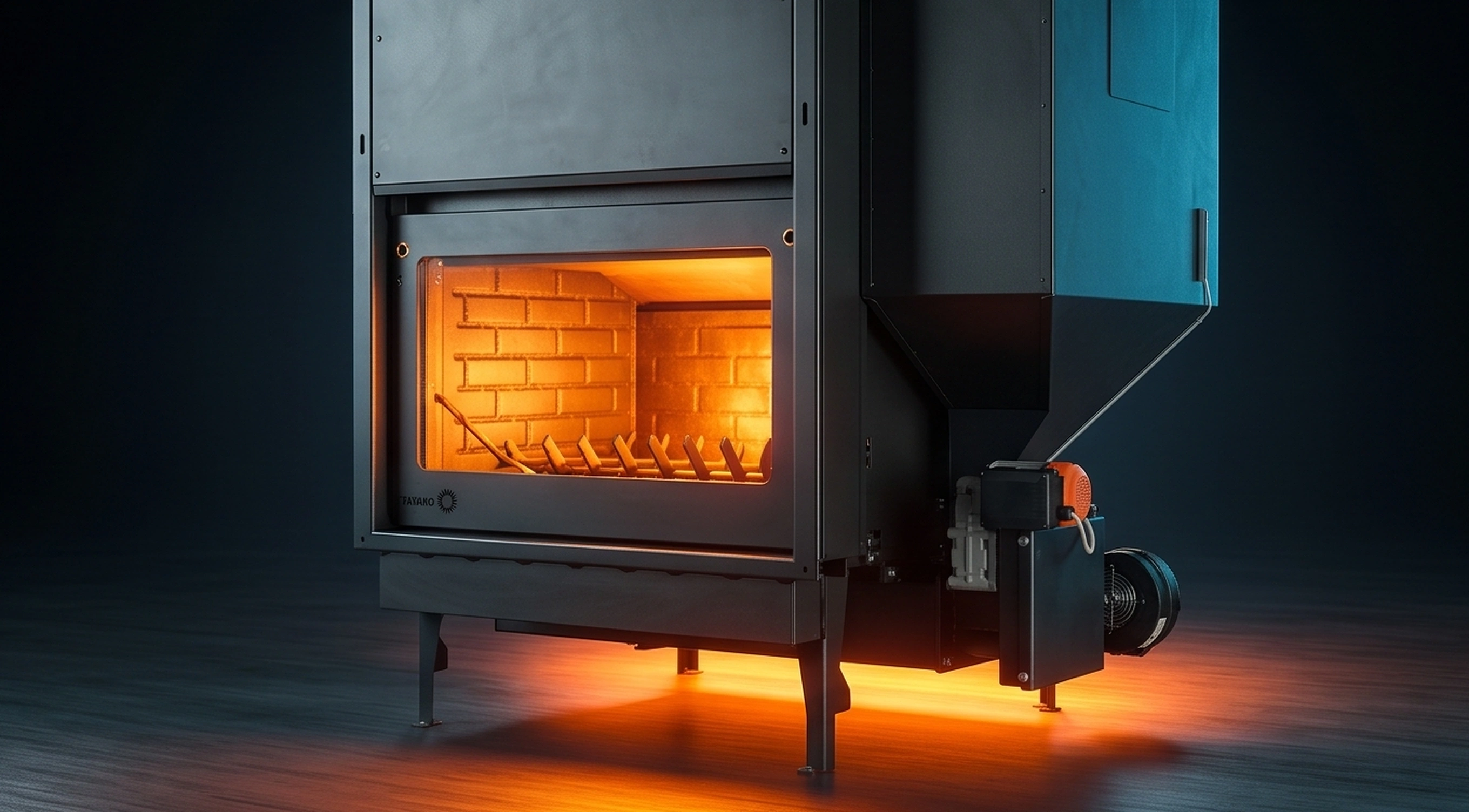 Kalorino KS Pellet/Bois — Vue de trois quarts